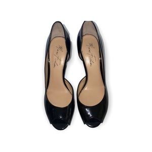 Marc Fisher Black Joey Peep Toe Pumps